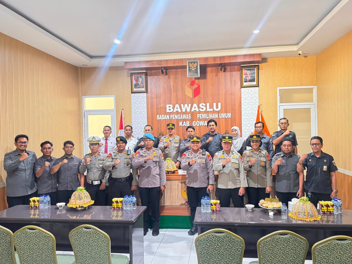 Kapolresta Gowa dan Bawaslu Perkuat Sinergi Antisipasi Kerawanan Pemilu