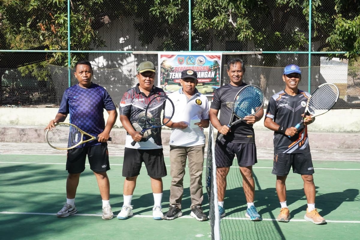 Dari Lapangan Tenis, Kodim 1425/ Jeneponto Kobarkan Semangat Merah Putih Menyambut HUt ke-81 RI
