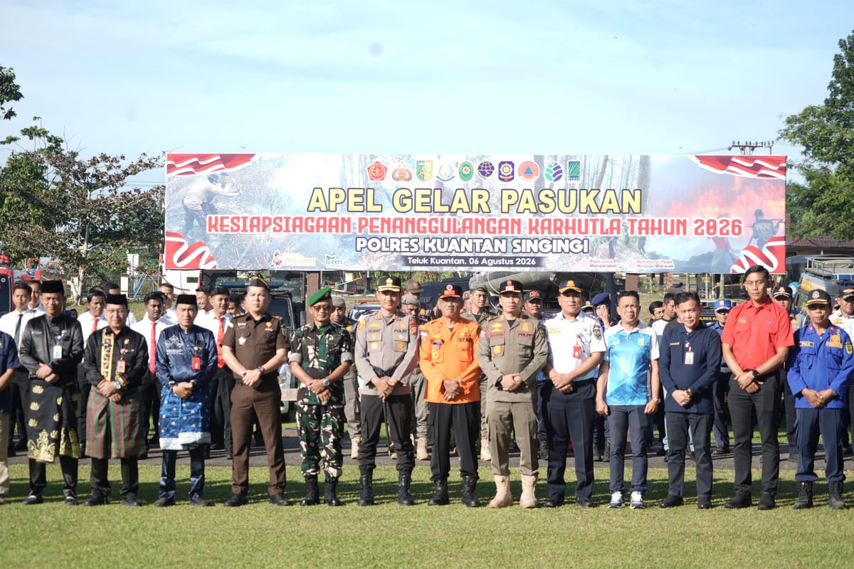 Karhutla Tak Bisa Dilawan Sendiri, Kapolres Kuansing Ajak Semua Elemen Bergerak, Pemkab Siap Perkuat Sinergi