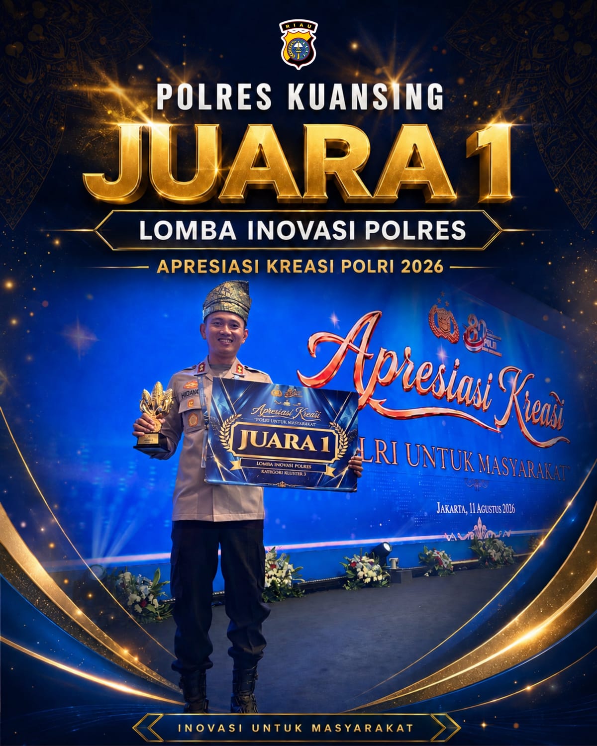 Kapolres Kuansing Raih Juara I Lomba Ketahanan Pangan, Inovasi Polres Jadi Terbaik di Kluster III