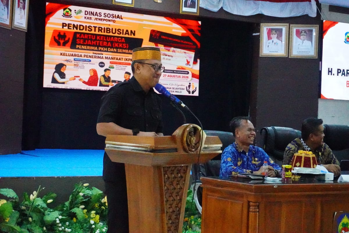 Bupati Jeneponto Buka Pendistribusian KKS Program PKH dan Sembako Tahap II Tahun 2026