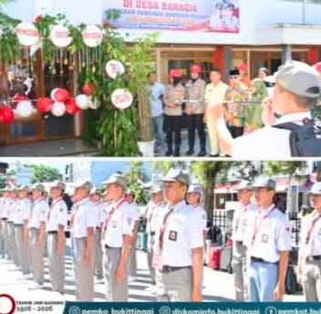 54 Calon Paskibraka Kota Bukittinggi Laksanakan Tantingan dan Pelatihan di Desa Bahagia