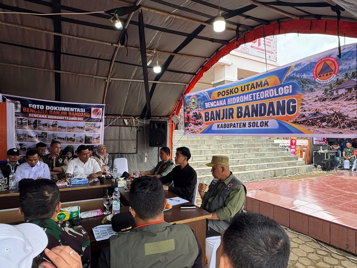 Arahan di Posko Utama Solok, Wapres: Pemulihan Lahan Pertanian Harus Jadi Prioritas