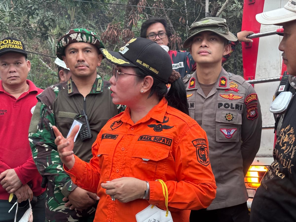 91 Personel Gabungan Berjibaku Padamkan Karhutla di Bukit Seraya Sanggau