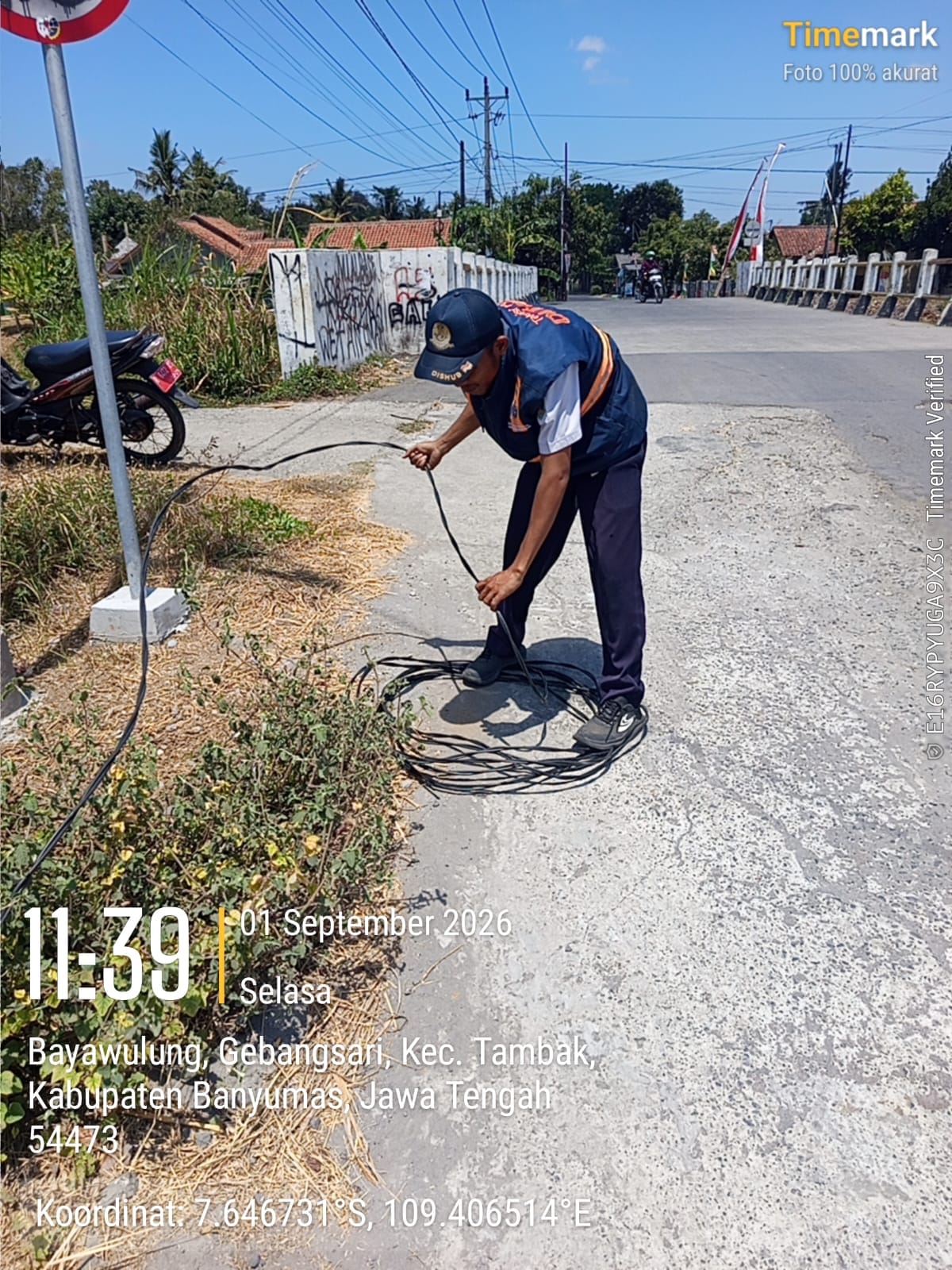 Kabel PJU Dicuri, Jalan Banyu Wulung-Gebangsari Tambak Banyumas Gelap