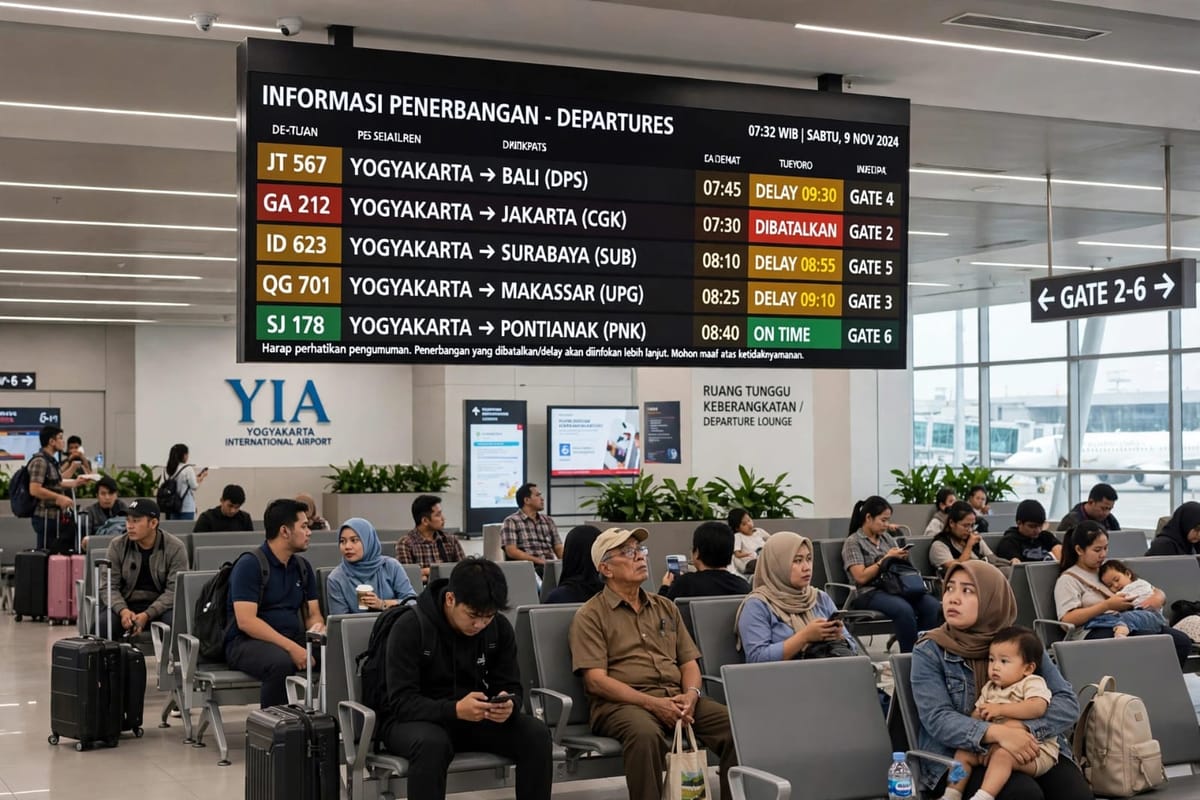 Sembilan Penerbangan dari YIA ke Soekarno-Hatta Batal Akibat Abu Vulkanik