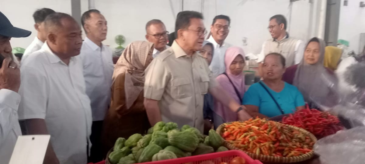 Mendag Tinjau Pasar Potrojayan, Harga Pangan di Sleman Relatif Stabil
