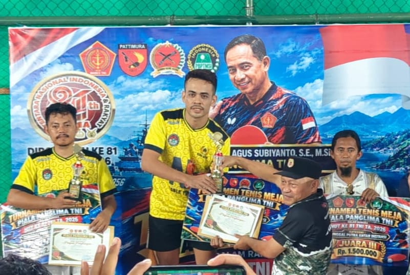Piala Panglima TNI, 86 Peserta Meriahkan Turnamen Tenis Meja di Ternate