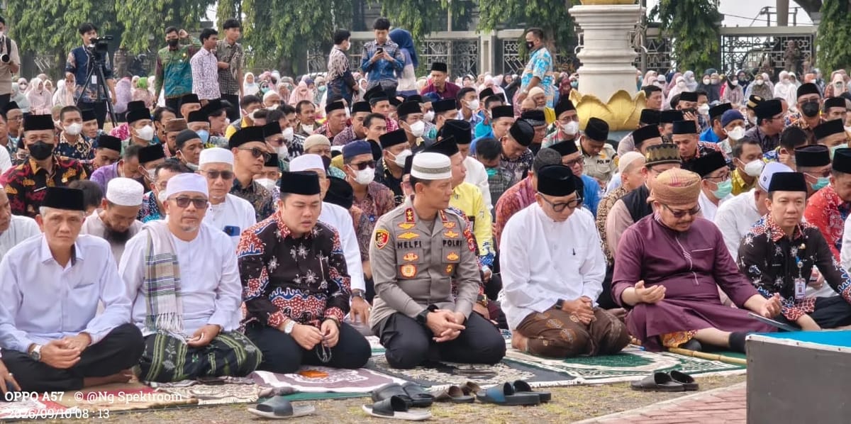 Gelar Shalat Istisqa & Doa Bersama, Pemprov Lampung Mohon Berkah Hujan, Ditengah Kekeringan & Bencana Erupsi Gunung Anak Krakatau