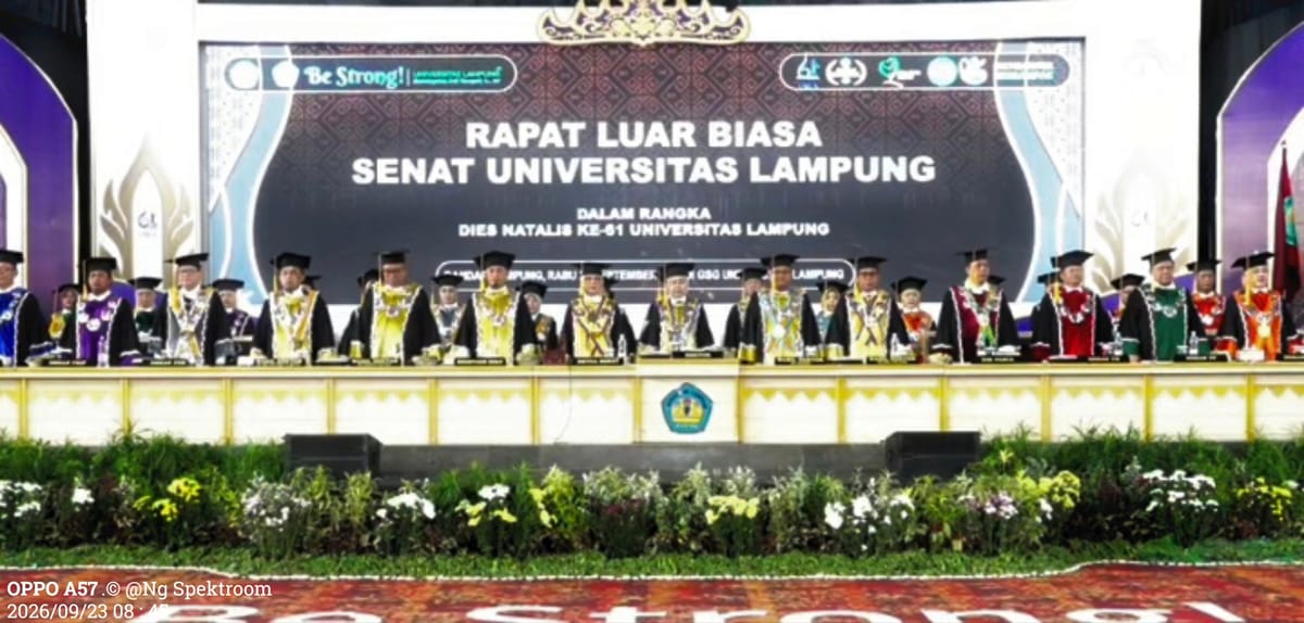 Hadiri Dies Natalis Unila, Gubernur Mirza Paparkan Lampung Sebagai Lumbung Pangan Strategis Nasional