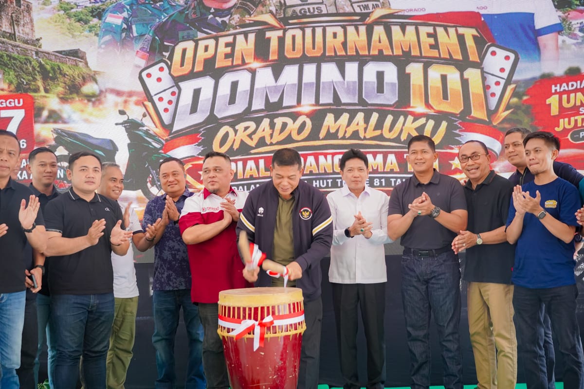 Tabuhan  Tifa Menggema, Pangdam Pattimura Buka Turnamen Domino Piala Panglima TNI