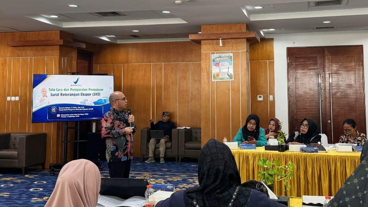 Kepala BPOM Malut Dorong Pelaku Usaha Naik Kelas, Siap Tembus Pasar Global, Malut Go Ekspor 2026
