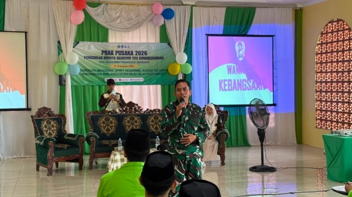 Babinsa Koramil Labuan Amas Utara Bekali Mahasiswa STAI Muhajirin dengan Wawasan Kebangsaan
