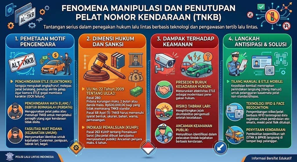 Manipulasi Pelat Nomor Ancam Efektivitas ETLE, Pengawasan Manual Dinilai Tetap Diperlukan