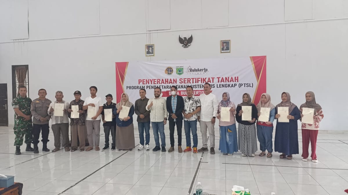 70 Sertifikat PTSL Dibagikan, Heli Suyanto Bongkar Beban Warga: BPHTB Gratis, Tanah Kini Punya Kepastian Hukum