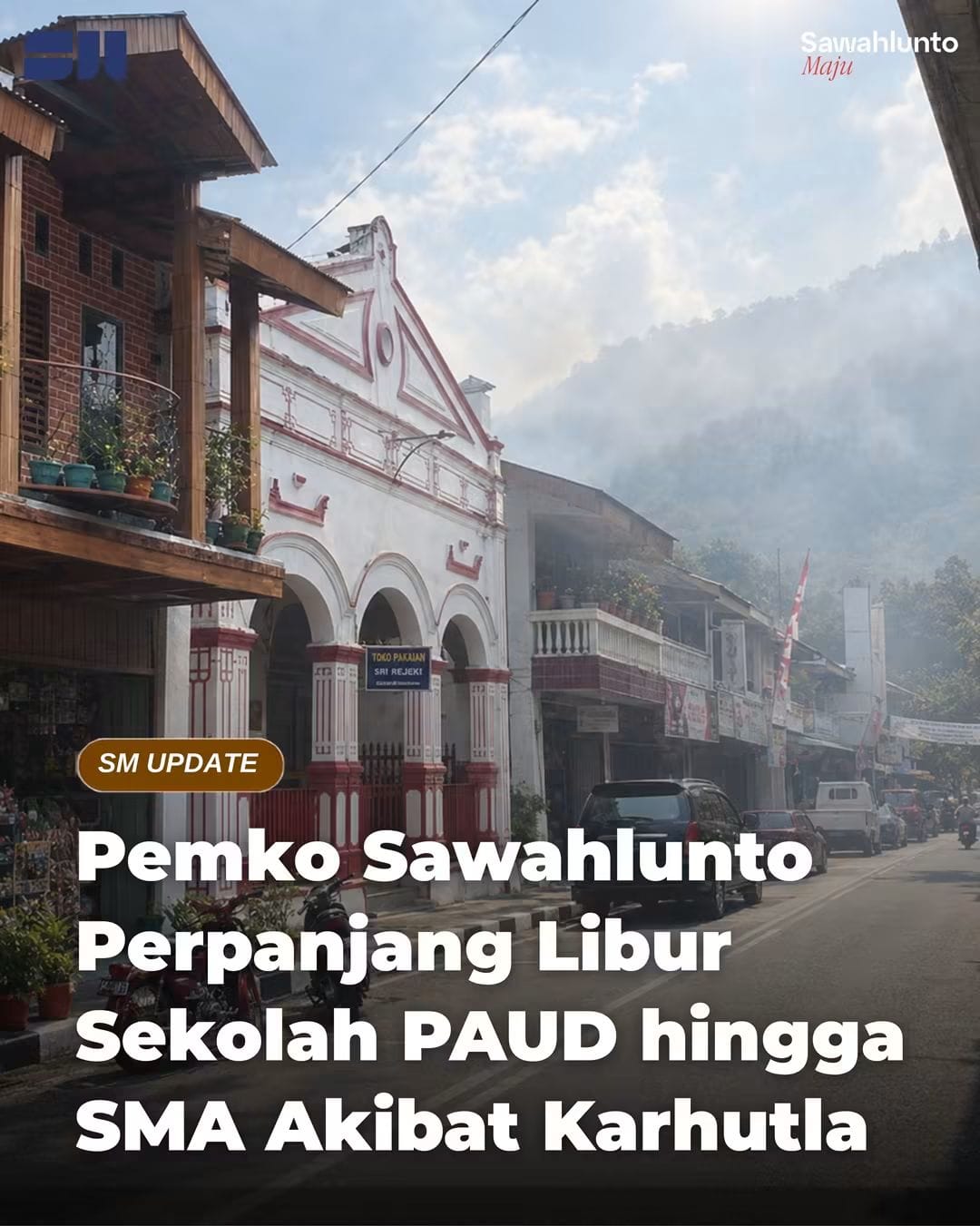 ISPU Capai 135 Kategori Tidak Sehat, Sawahlunto Perpanjang Belajar dari Rumah hingga 12 September
