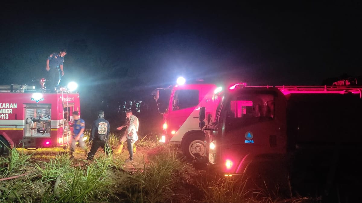 Kebakaran Lahan 2,1 Hektar di Tegal Besar Jember Padam, Warga Sempat Panik