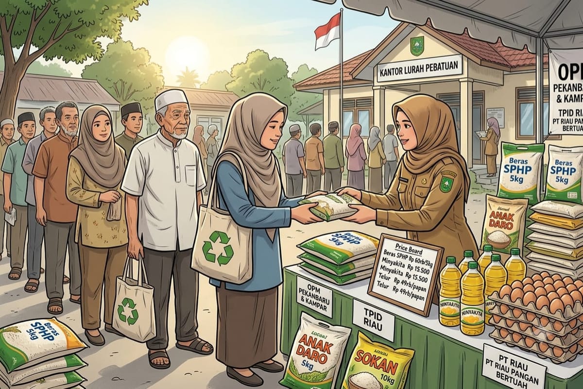 Tersebar di Dua Daerah, Lima Lokasi Operasi Pasar Murah Pemprov Riau