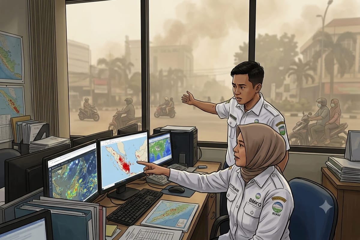 Hotspot Sumatra Tersisa 451 Titik Sumsel  160 Titik dan Riau 6 Titik