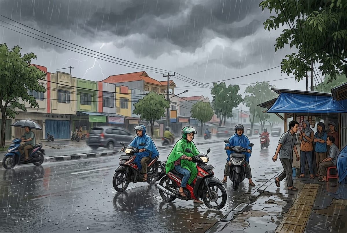 Prakiraan Cuaca Riau Kamis, Hujan Berpeluang Guyur Sebagian Wilayah Sore Hingga Malam Hari