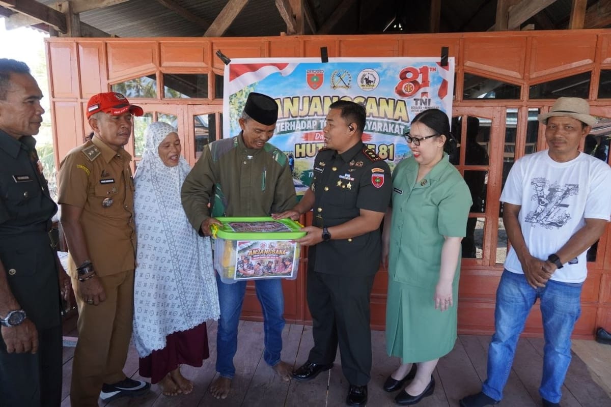 Kodim 1425/Jeneponto Gelar Anjangsana HUT ke-81 TNI ,