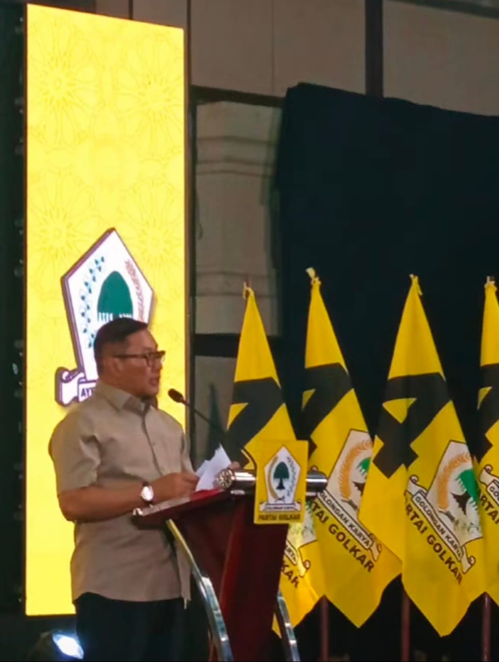 Pembukaan Musda ke XI DPD Partai Golongan Karya Kota Bukittinggi  di Hadiri Walikota Bukittinggi Ramlan Nurmatias .