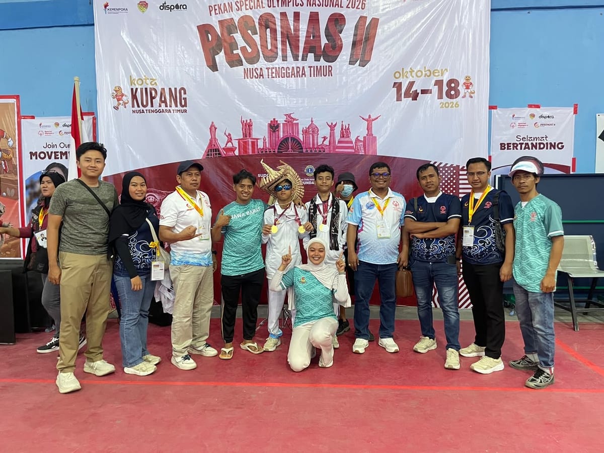 Atlet Special Olympics Kab Bogor  Hantarkan Jabar Juara Umum Pesonas II Di NTT
