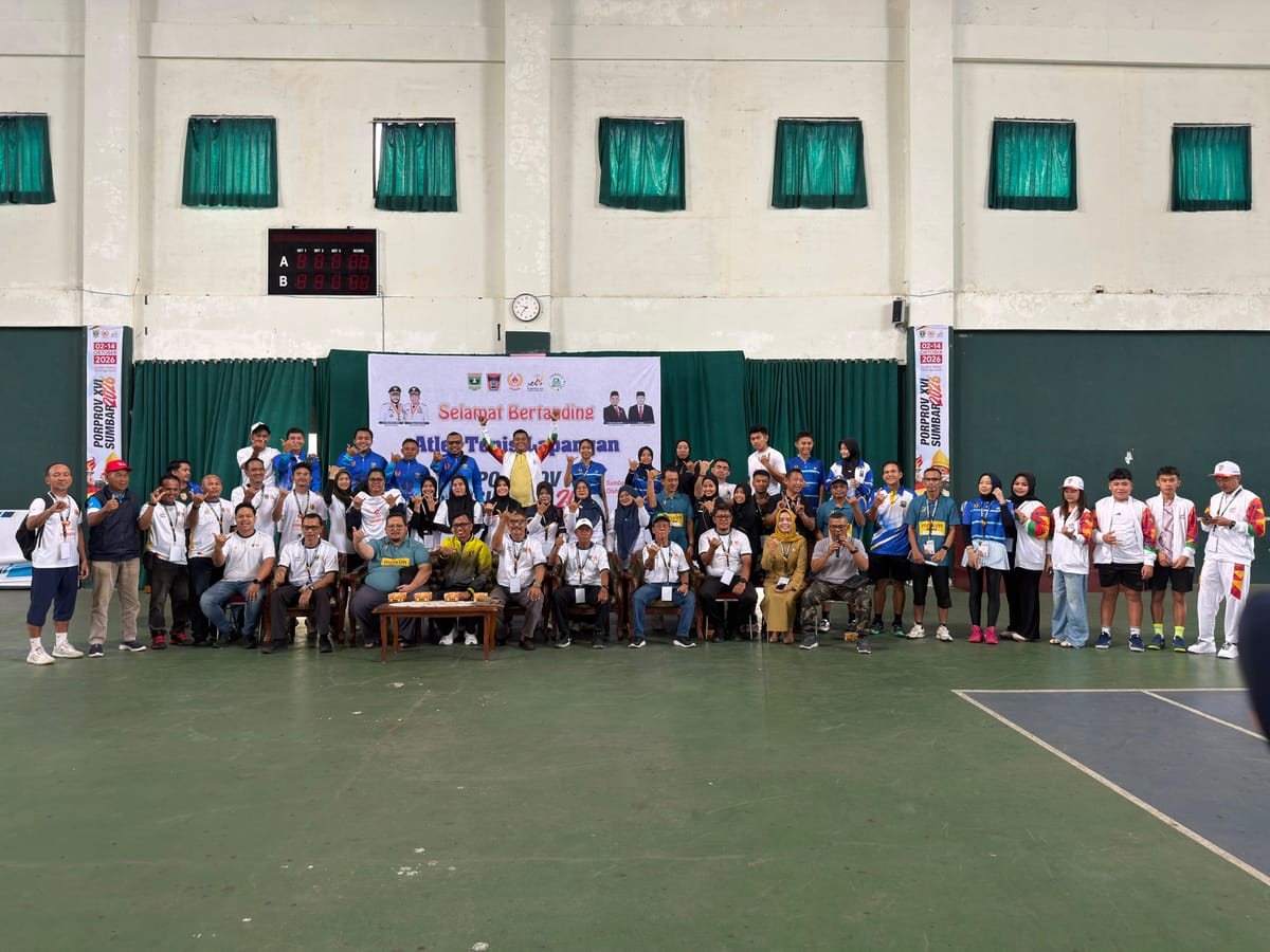 85 Atlet dari 12 Daerah Ramaikan Tenis Lapangan Porprov XVI Sumbar