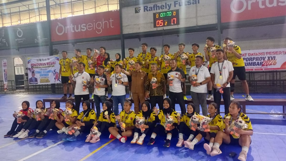 Tim Bola Tangan Kota Padang Sukses Sumbangkan Dua Emas, Bidik Lima Nomor Berikutnya