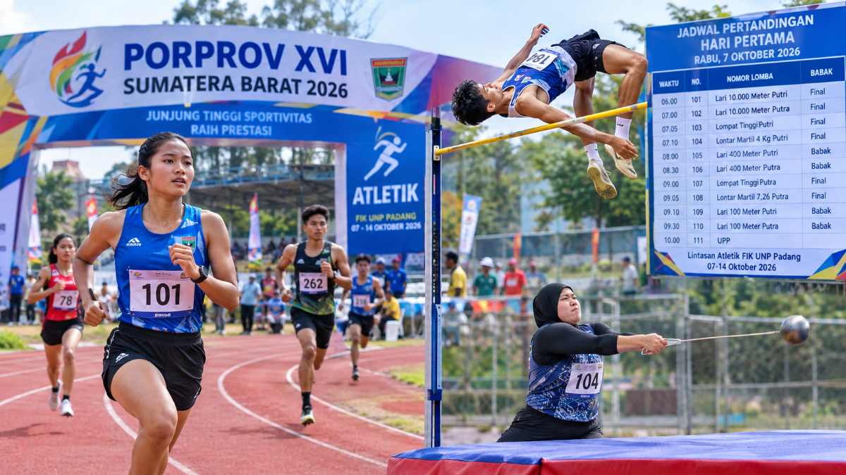 Hari Pertama Cabor Atletik Porprov XVI Sumbar, Sajikan 10 Nomor Perlombaan