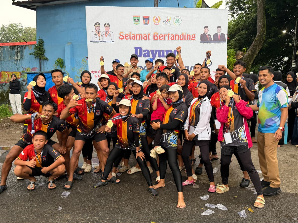 Cabor Dayung Porprov XVI Sumbar, Padang Borong 7 Emas dalam Sehari
