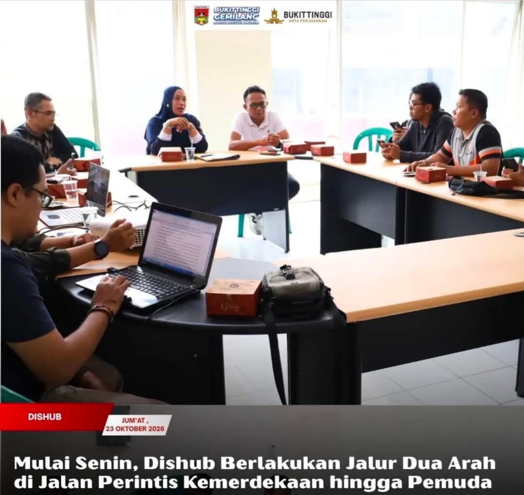 Dishub Bukittinggi Berlakukan Jalur Dua Arah di Jalan Perintis Kemerdekaan hingga Pemuda