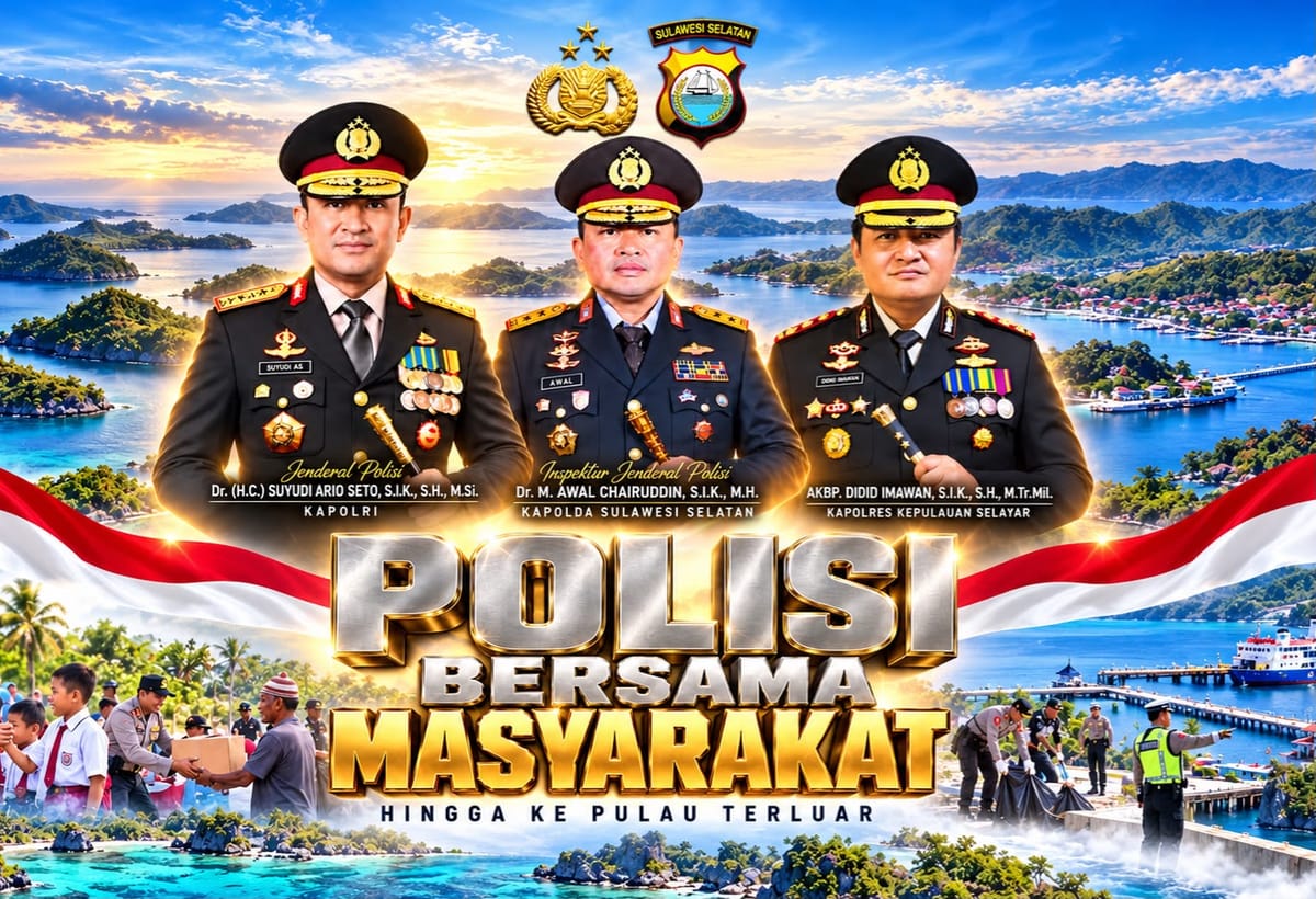 Polres Kepulauan Selayar Siap Jalankan Kebijakan Kapolri, “Polisi Bersama Masyarakat”