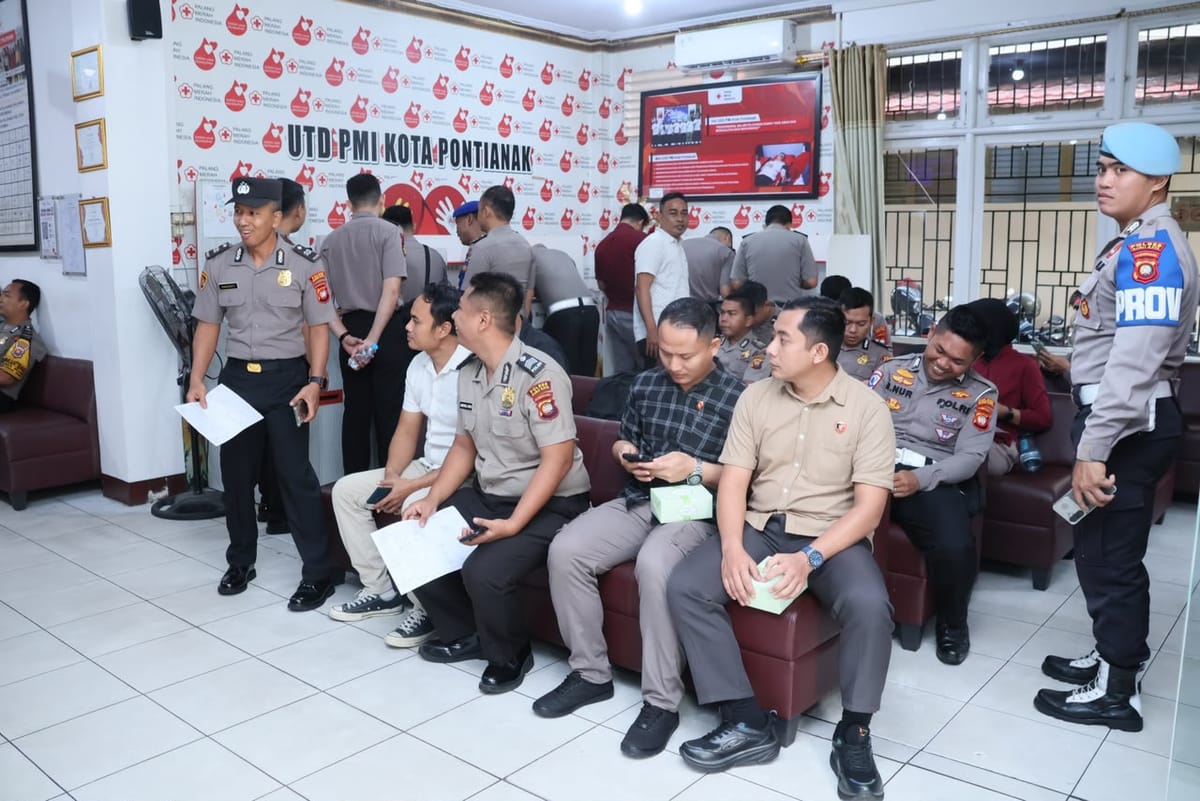 490 Pendonor Lolos Seleksi, Humas Polda Kalbar Perkuat Aksi Kemanusiaan HUT ke-75