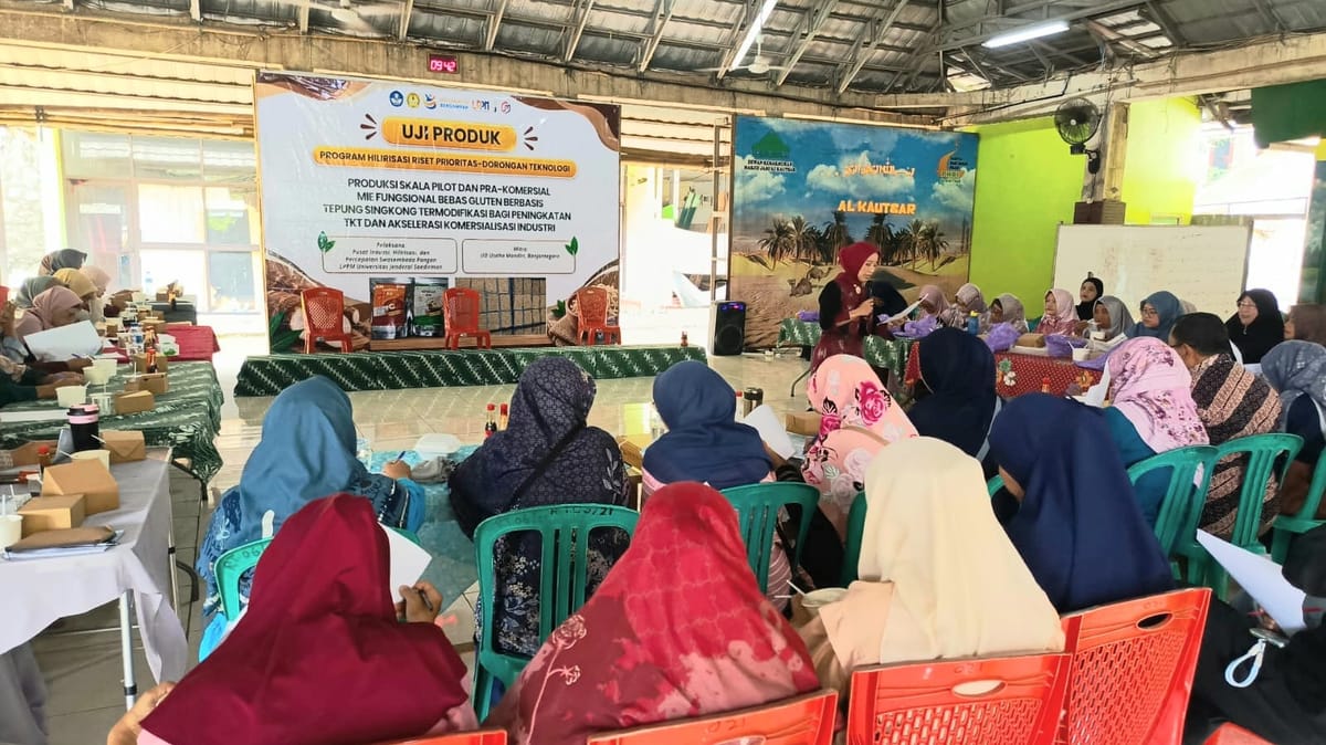 Unsoed Kembangkan Mie Bebas Gluten Berbasis Mocaf, Respons Positif Konsumen Jadi Modal Hilirisasi