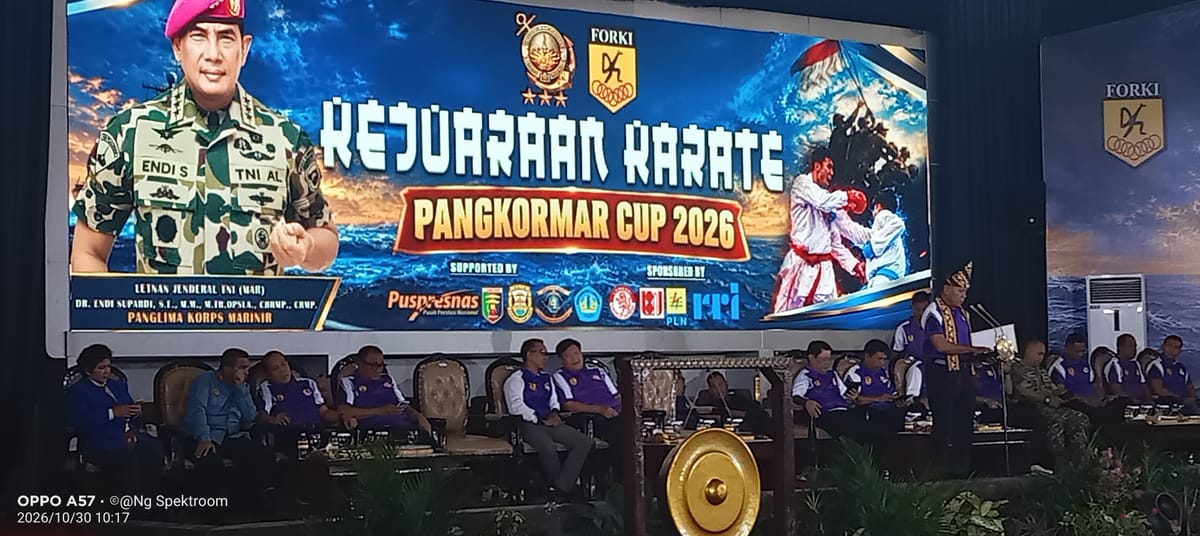 Kejuaraan Karate Piala Pangkomar 2026 Bandarlampung, Diikuti Oleh 1055 Karateka  Dari 6 Provinsi
