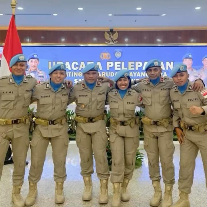 Enam Personel Polda Maluku Bawa Nama Indonesia Dalam Misi Perdamaian PBB di Afrika Tengah