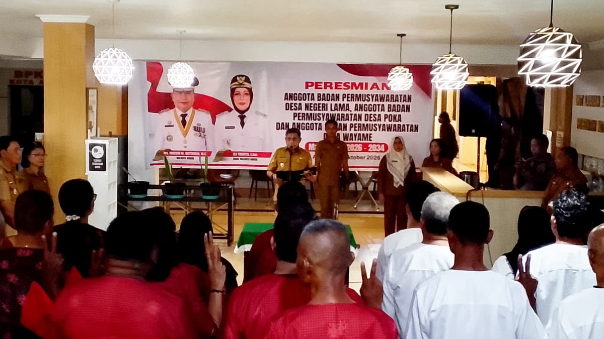 Resmikan BPD Tiga Negeri, Bodewin Minta BPD Gali Potensi Desa