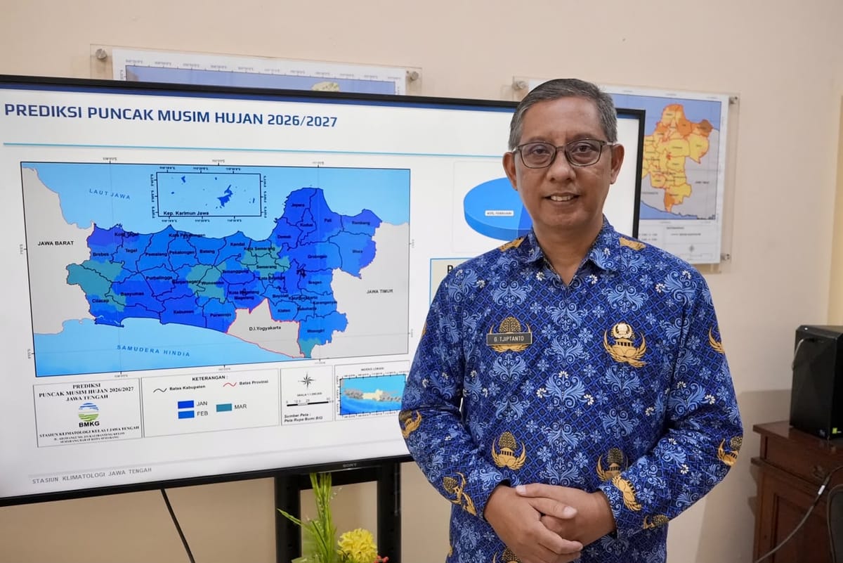 Prakiraan Hujan diJawa Tengah Diprediksi Datang Lebih Lambat