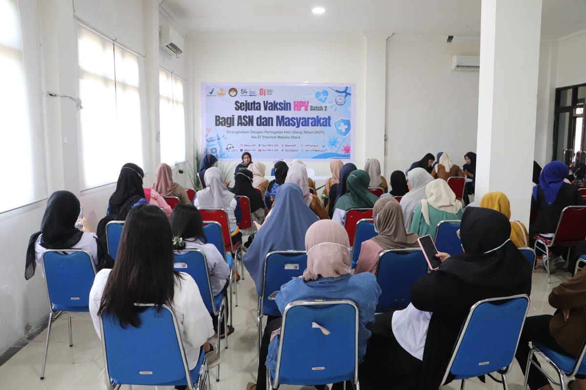 Balai POM Malut di Sofifi Lanjutkan Vaksinasi HPV untuk Cegah Kanker Serviks, Warnai HUT ke-27 Maluku Utara