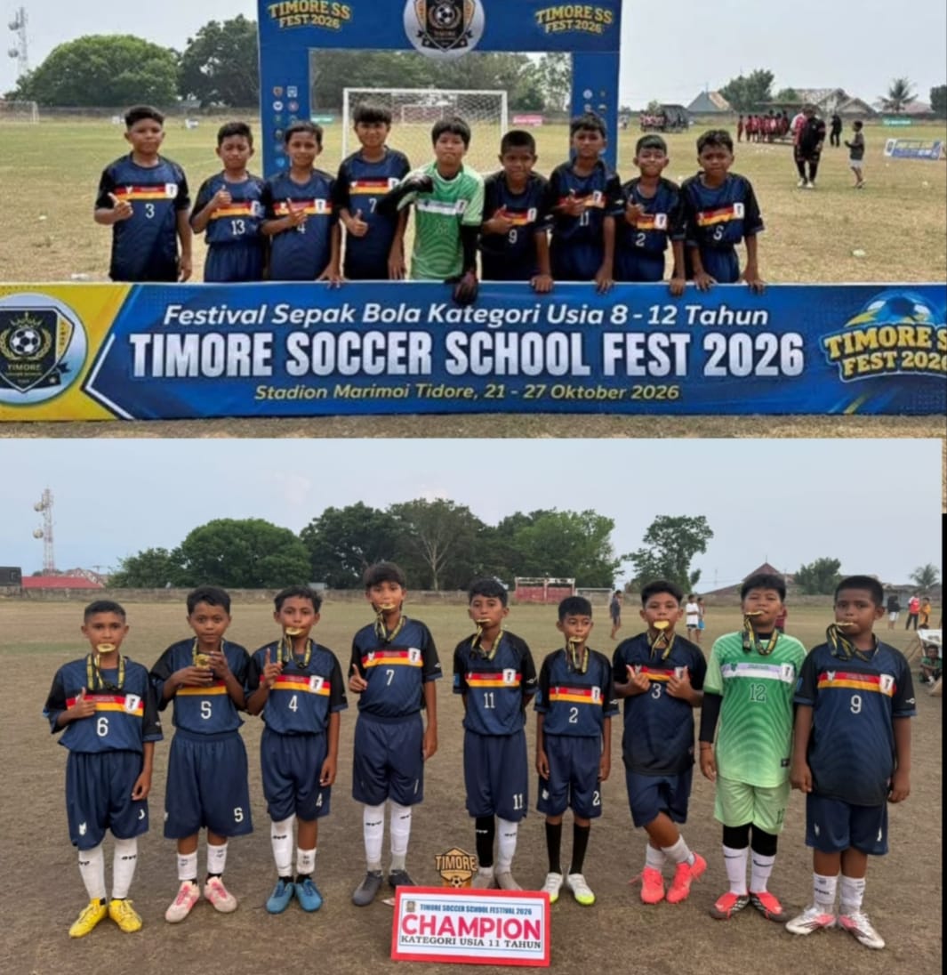 SSB Mutiara Muda Juara Festival Timore Soccer School Fest 2026 U-11