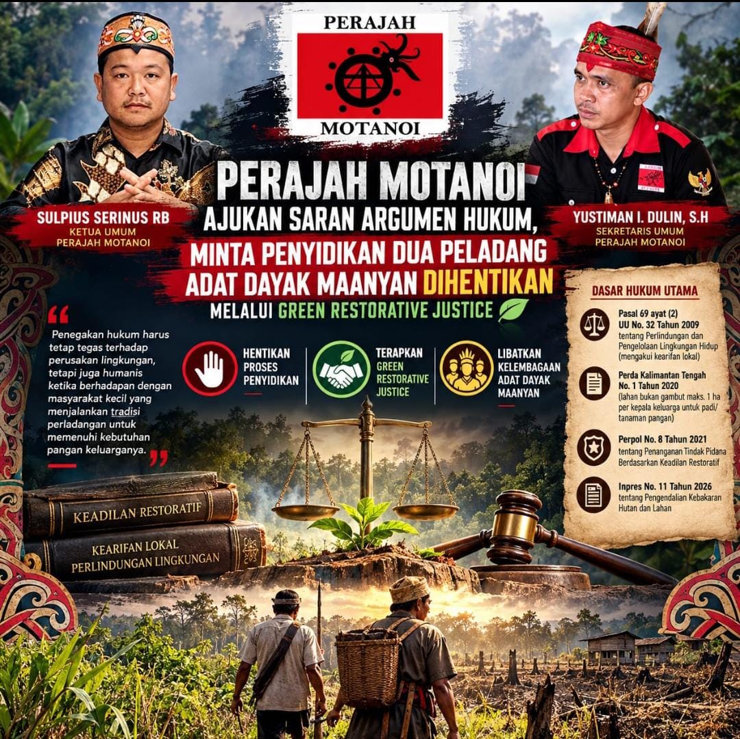 Tradisi Berladang di Tengah Jerat Hukum, Perajah Motanoi Ajukan Jalan Restoratif