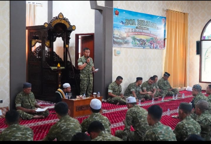 Korem 101/Antasari Gelar Doa Bersama HUT Ke-81 TNI