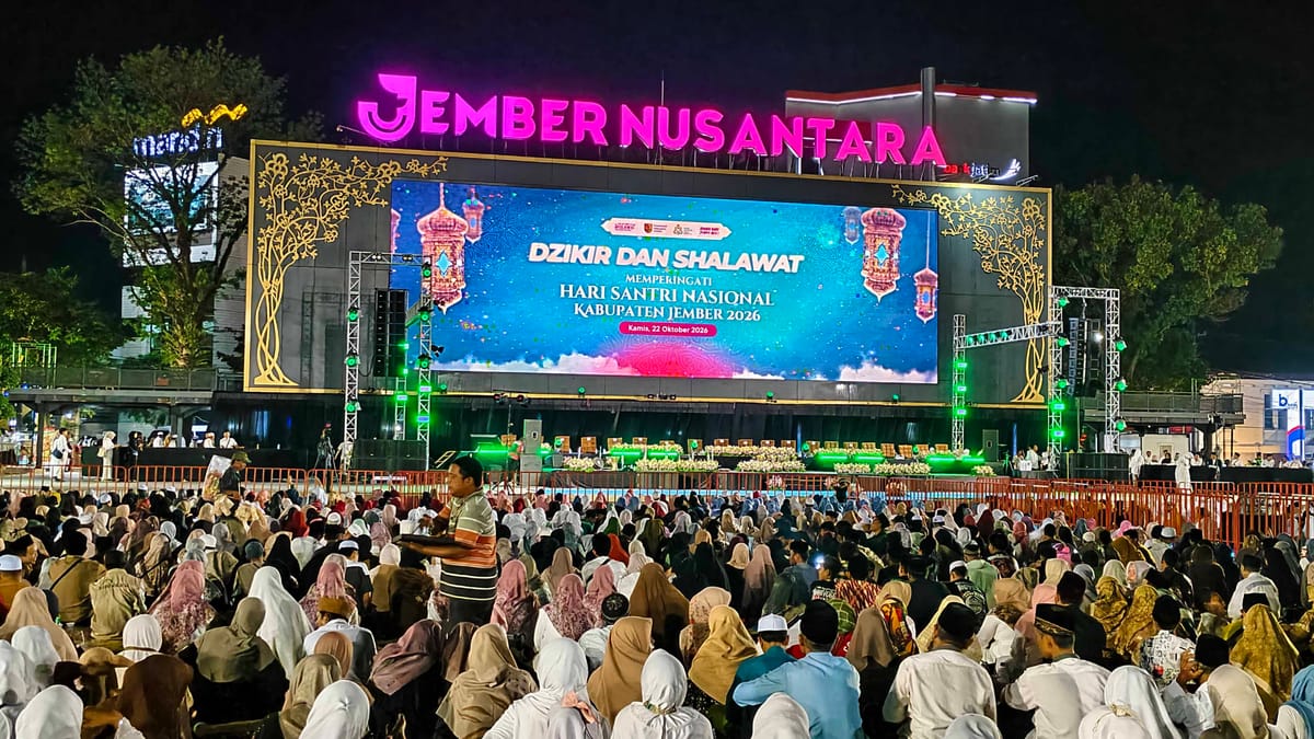 Dzikir dan Sholawat 2026 Jadi Puncak Hari Santri Nasional di Jember, Bupati Tegaskan Kesetaraan Hak Santri