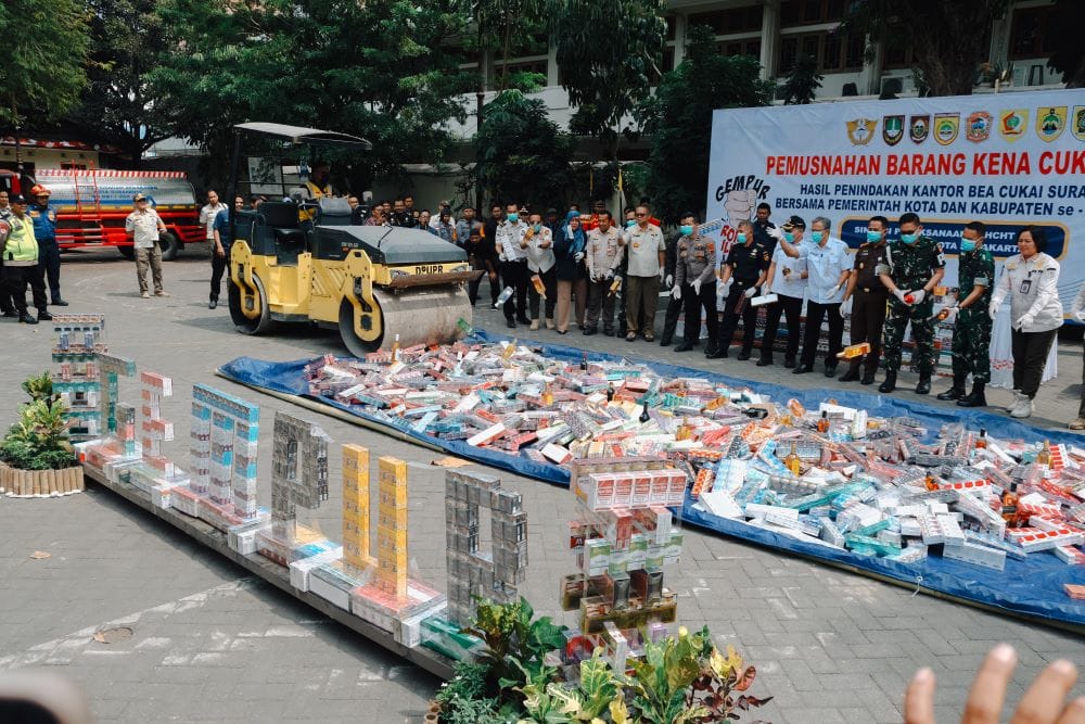 12,89 Juta Batang Rokok Ilegal Dimusnahkan, Potensi Kerugian Negara Rp12,53 Miliar