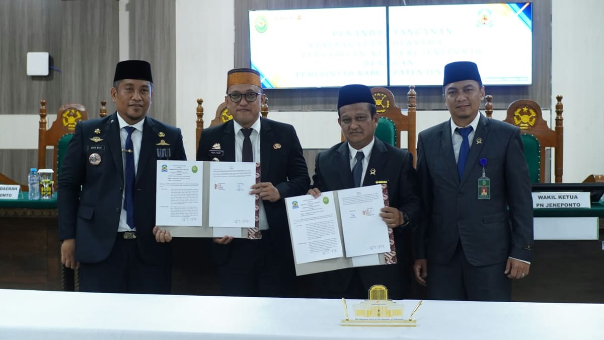 Pemkab Jeneponto dan Pengadilan Negeri Kerjasama Untuk Akses Keadilan Masyarakat