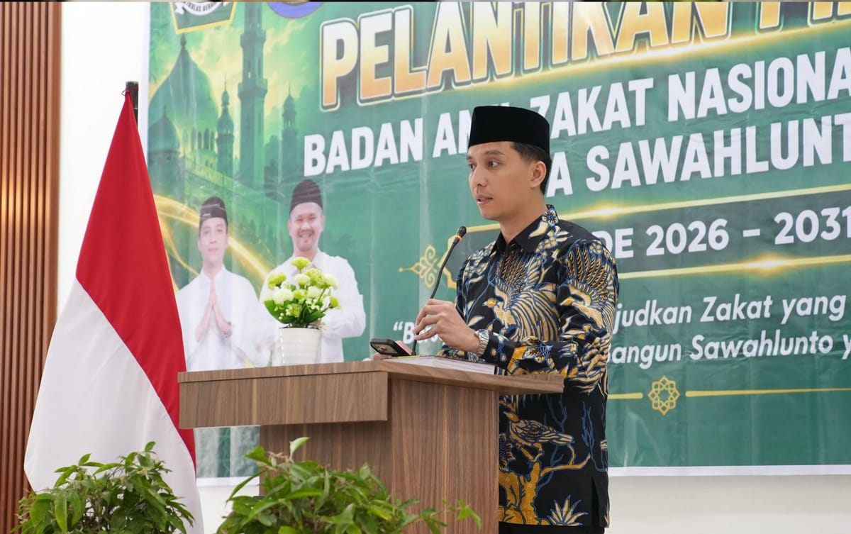 Wali Kota Riyanda Putra Lantik Pimpinan BAZNAS Sawahlunto Periode 2026-2031, Dorong Pengelolaan Zakat yang Amanah dan Transparan