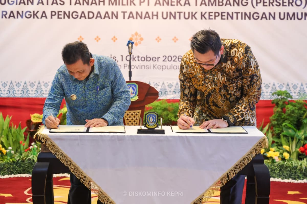 Sinergi Antam dan Pemprov Kepri Perkuat Fasilitas Publik Ruang Hijau Terbuka