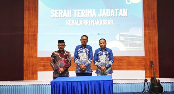 Serah Terima Jabatan Kepala RRI Makassar dari Jaya Maulana Rukmantara, SE. M.Si. Kepada PLT. Kamaluddin, S.Sos.