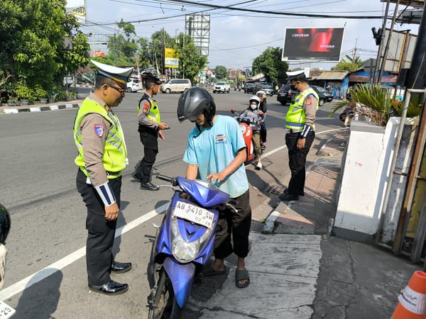 Pelanggaran Lalu Lintas Selama Operasi Patuh Progo Polda DIY Turun